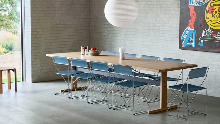 Chaise X-Line Indoor, Powder blue HAY