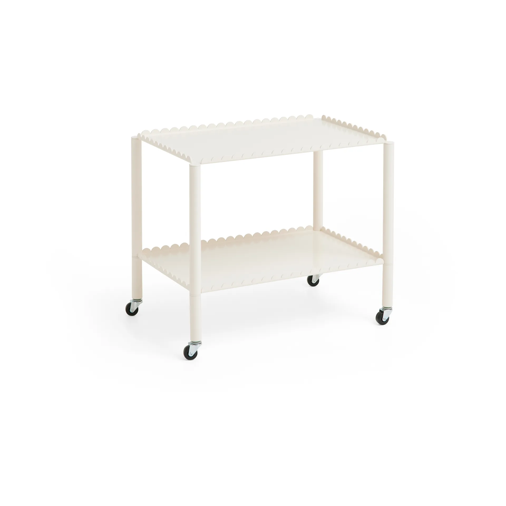 Chariot de service Arcs Trolley Low, Eggshell HAY