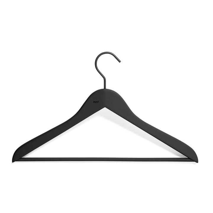 Cintre avec barre slim HAY Lot de 4, Noir HAY