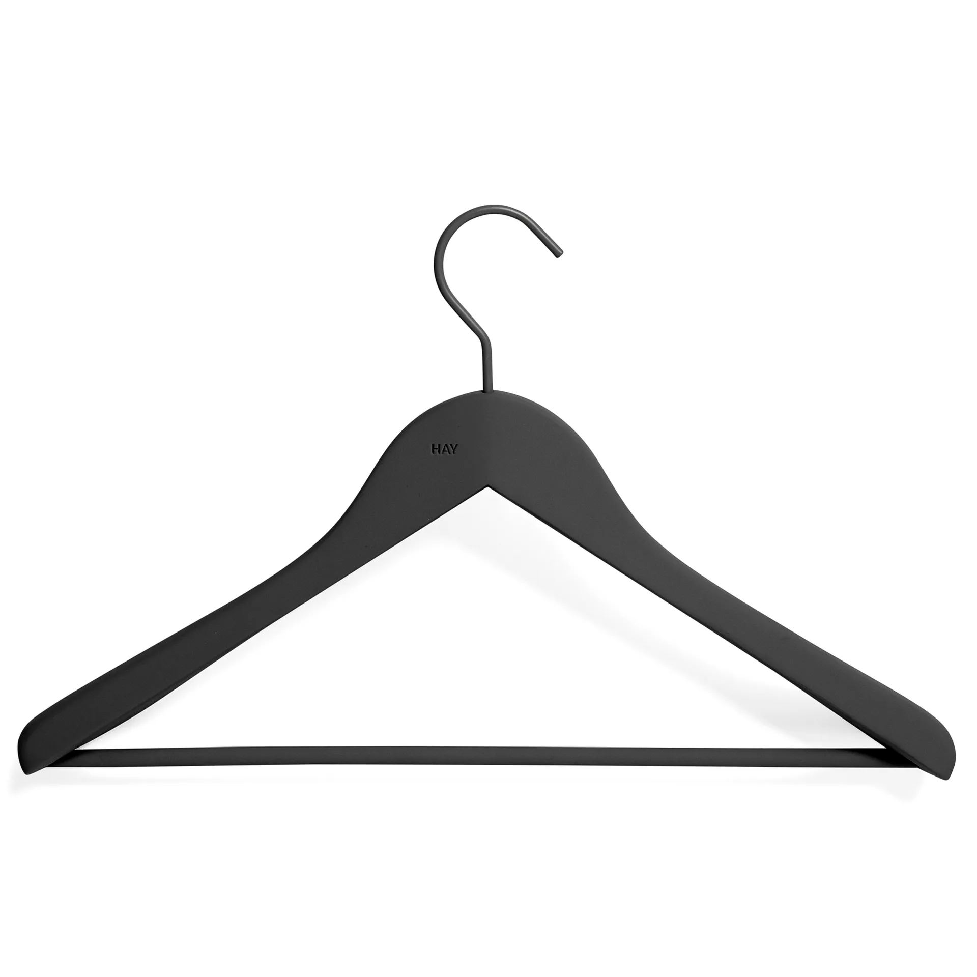 Cintre avec barre wide HAY Lot de 4, Noir HAY