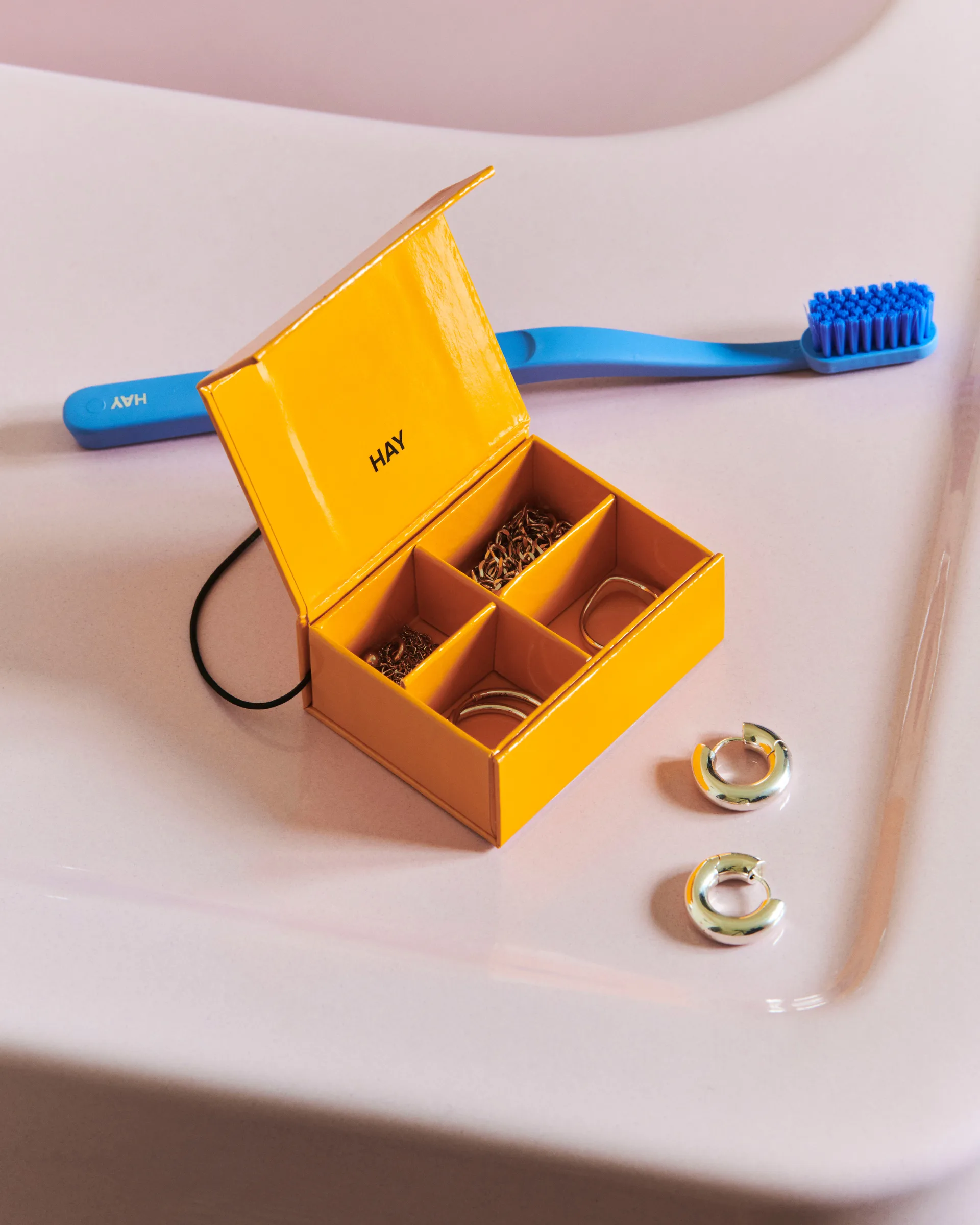 Coffret à bijoux Colour Storage Travel X-small, Egg yolk HAY