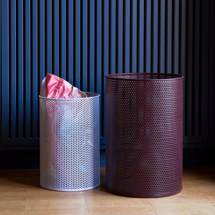 Corbeille à papier Perforated, petrol blue, medium HAY