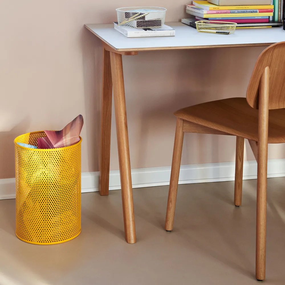 Corbeille à papier Perforated, petrol blue, medium HAY