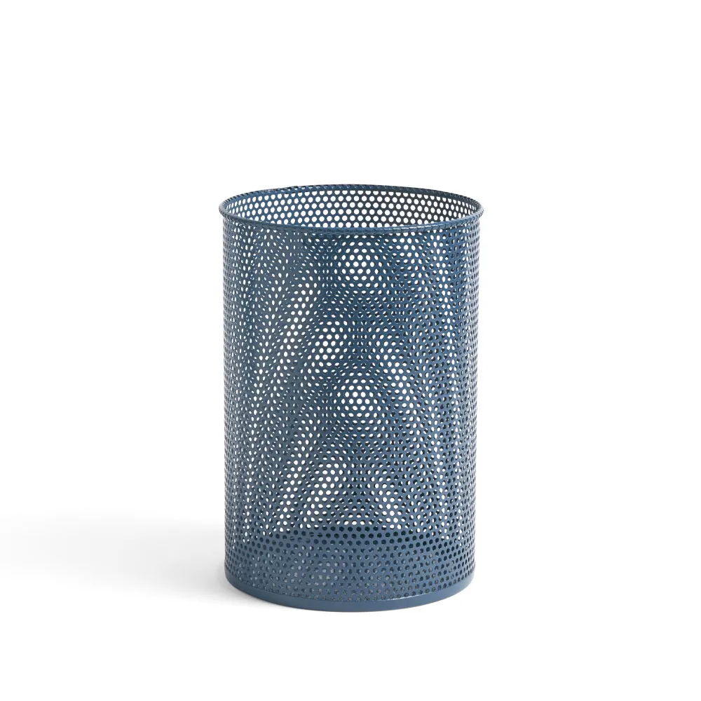 Corbeille à papier Perforated, petrol blue, medium HAY