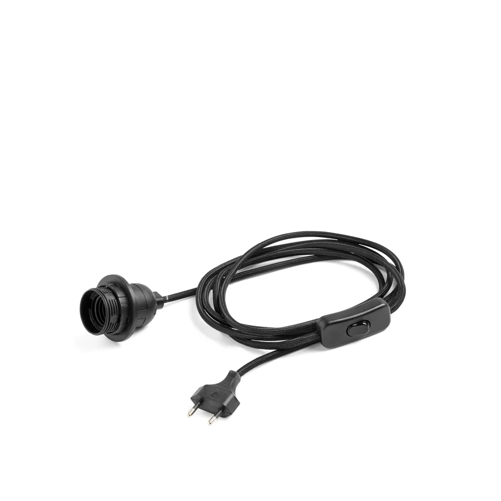 Cordon électrique pour lampe Cord Set Table, soft black
 HAY