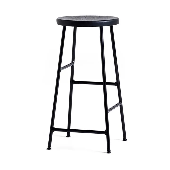Cornet tabouret de bar rond 65 cm - Soft black oak-soft black - HAY
