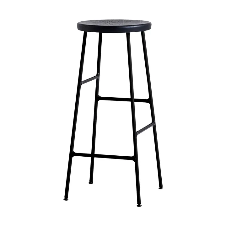 Cornet tabouret de bar rond 75 cm - Soft black oak-soft black - HAY