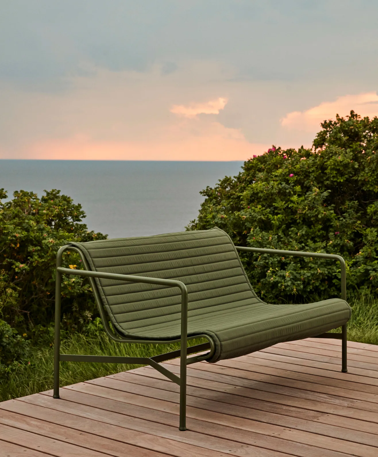 Coussin de canapé Palissade Lounge Quilted, Olive, till loungesoffa HAY