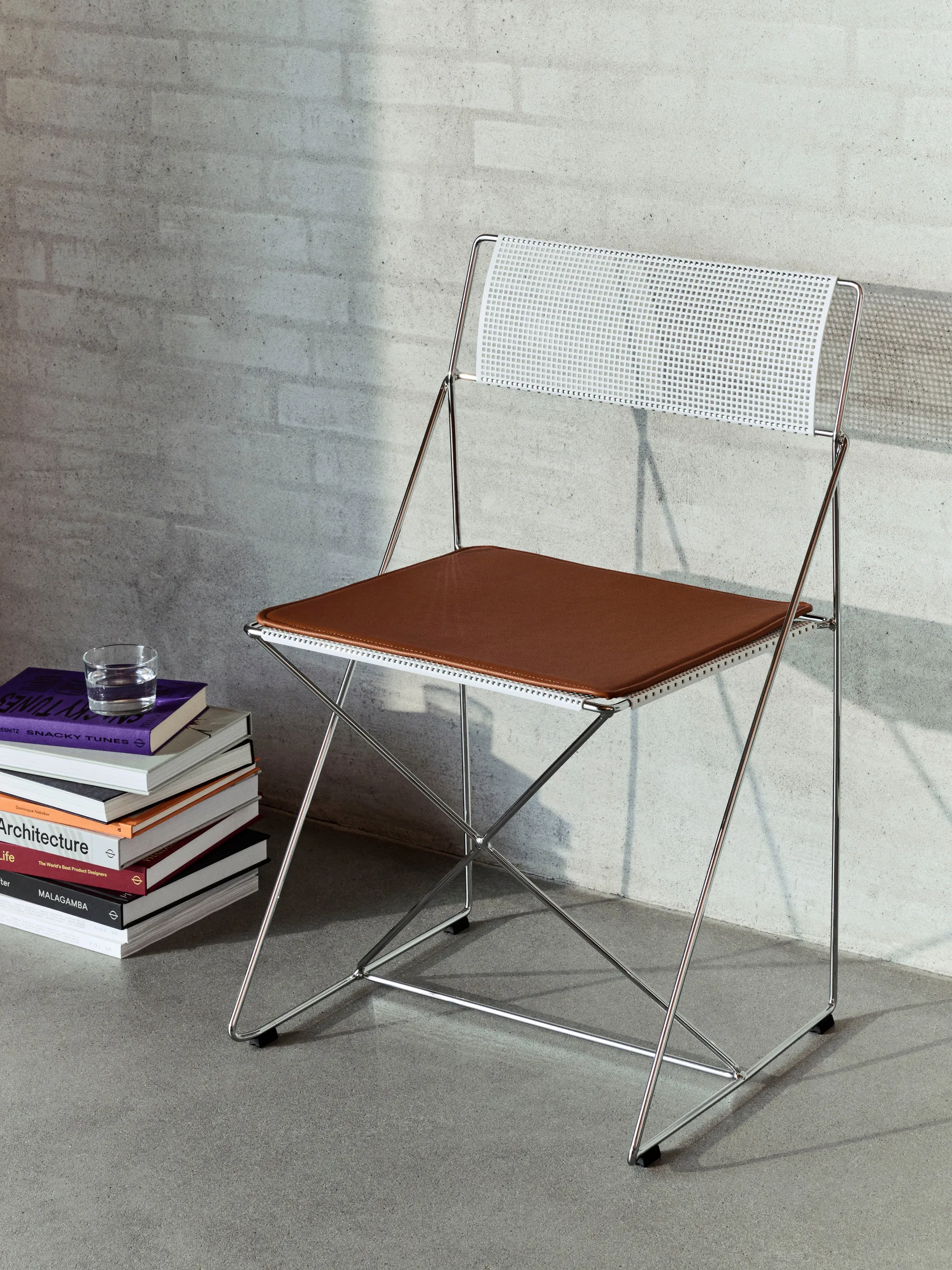 Coussin de chaise X-Line Indoor, Cognac leather HAY