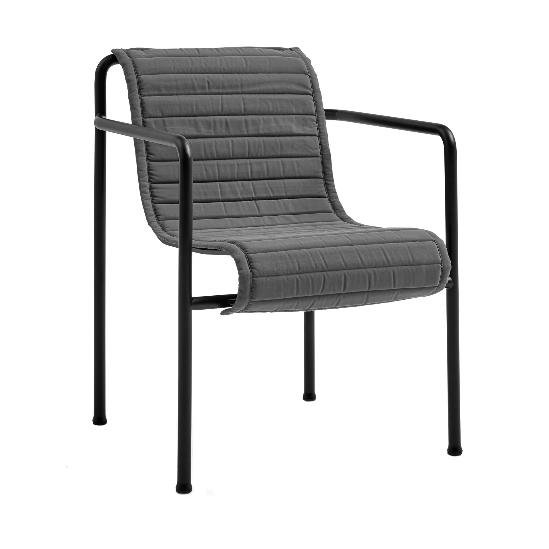 Coussin pour fauteuil Palissade Dining Quilted, Anthracite HAY
