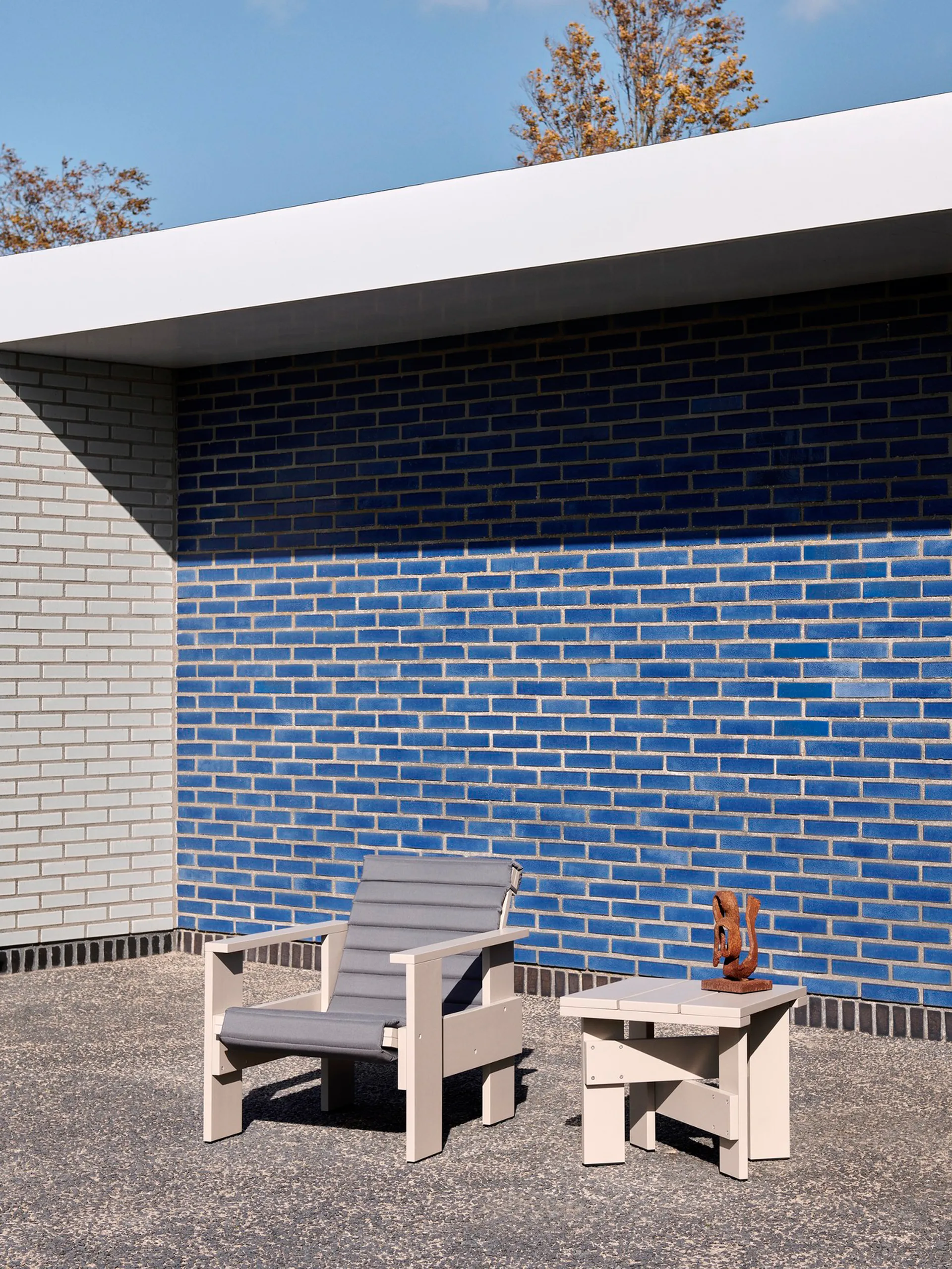 Coussin Quilted pour chaise lounge Crate, Sky grey HAY