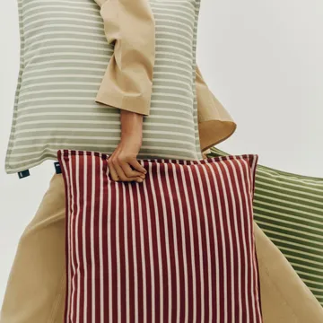 Coussin Terrazza - Grey bold stripe, 50x50 cm - HAY