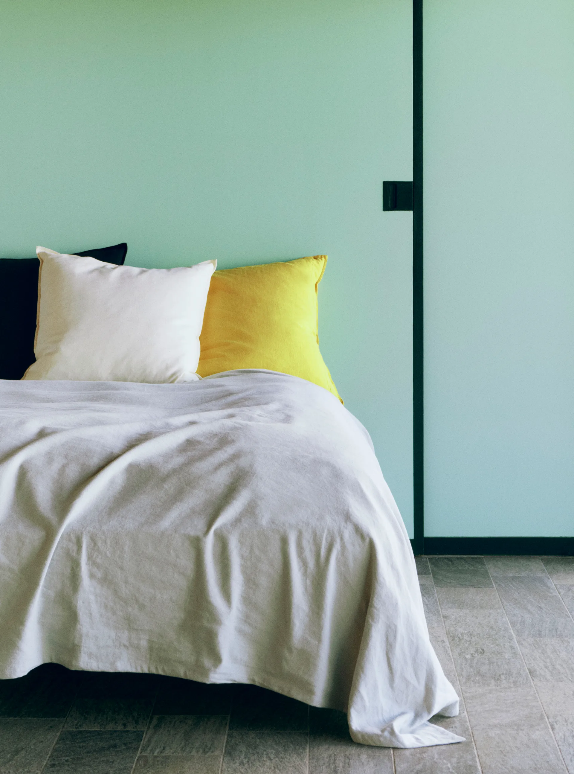 Couvre-lit Linen 240x260 cm, Sky grey HAY