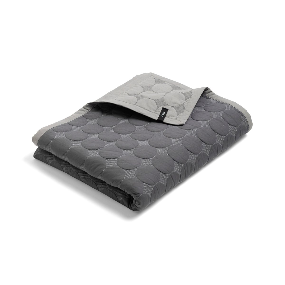 HAY Couvre-lit Mega Dot 195x245 cm Dark grey | Design Scandinave | Couvre-lits | Gris