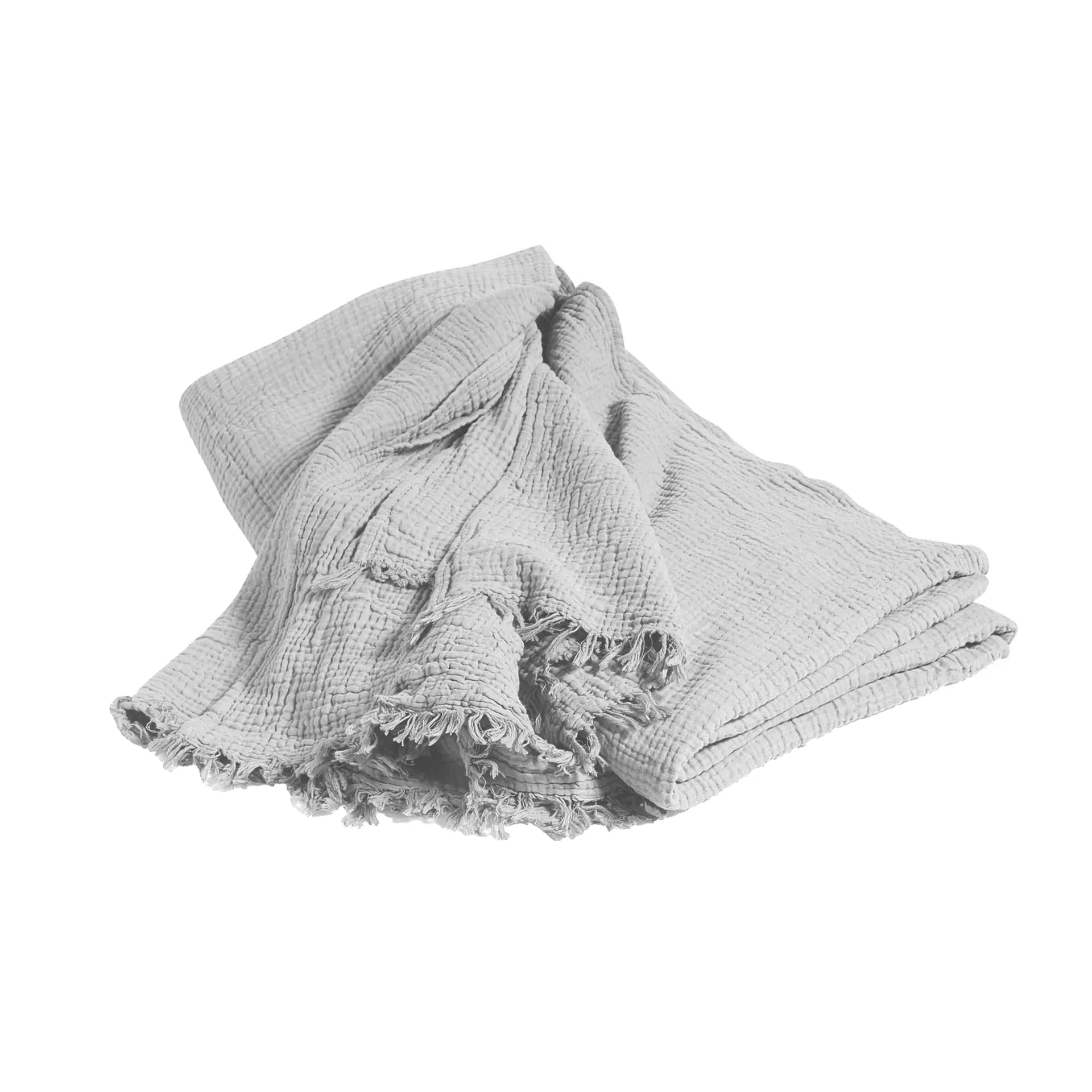 Couvre-lit plissé Crinkle 260x260 cm, Gris froid HAY