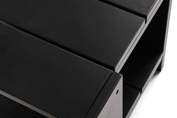 Crate Low Table 45x45x40 cm pin laqué - Black - HAY
