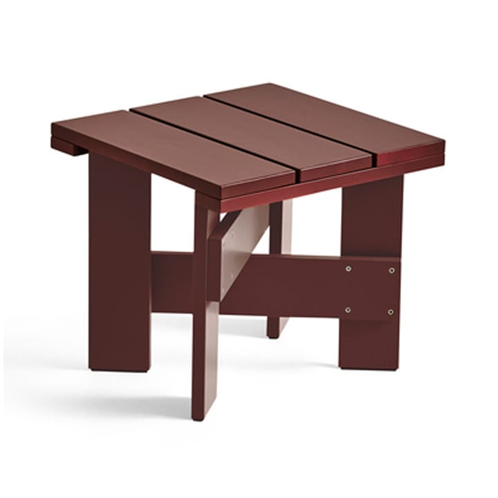 Crate Low Table 45x45x40 cm pin laqué - Iron red - HAY