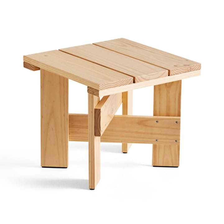 Crate Low Table 45x45x40 cm pin laqué - Water-based lacquered pinewood - HAY