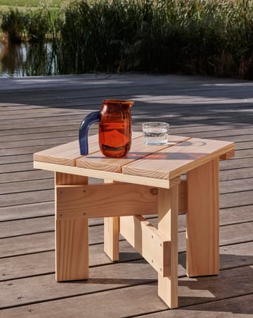 Crate Low Table 45x45x40 cm pin laqué - Water-based lacquered pinewood - HAY