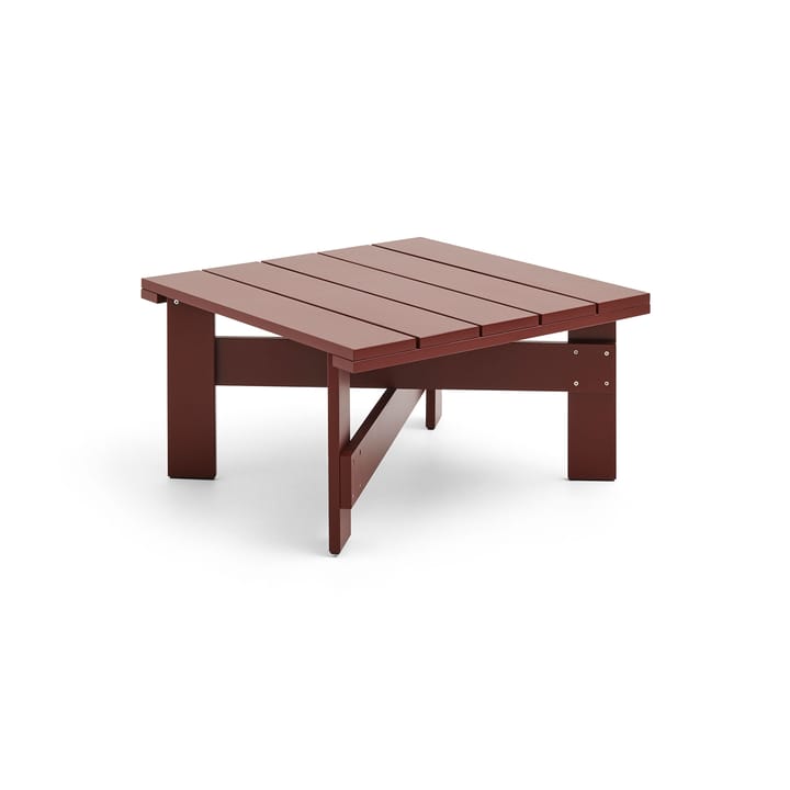 Crate Low Table 75,5x75,5 cm pin laqué - iron red - HAY