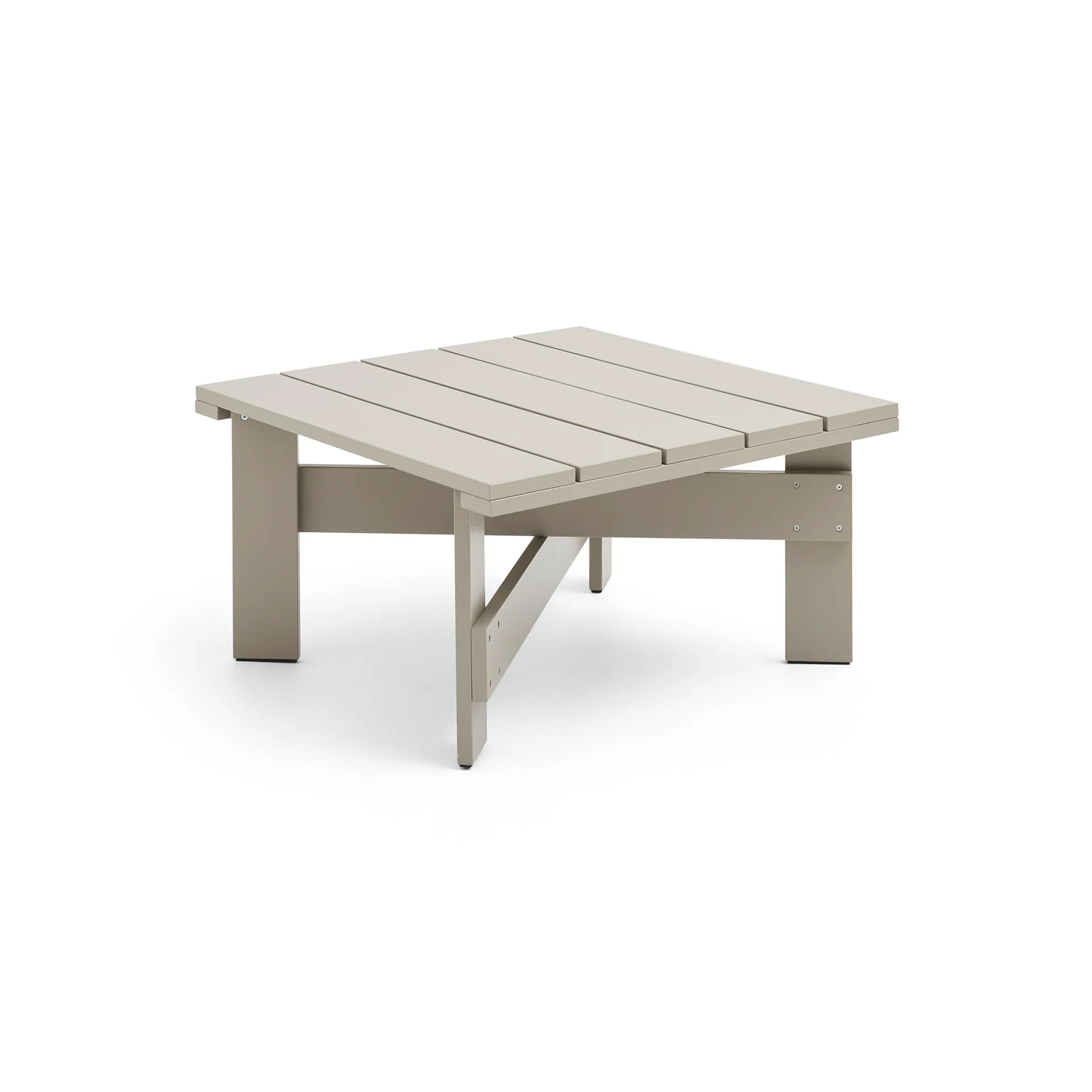 Crate Low Table 75,5x75,5 cm pin laqué, London fog HAY