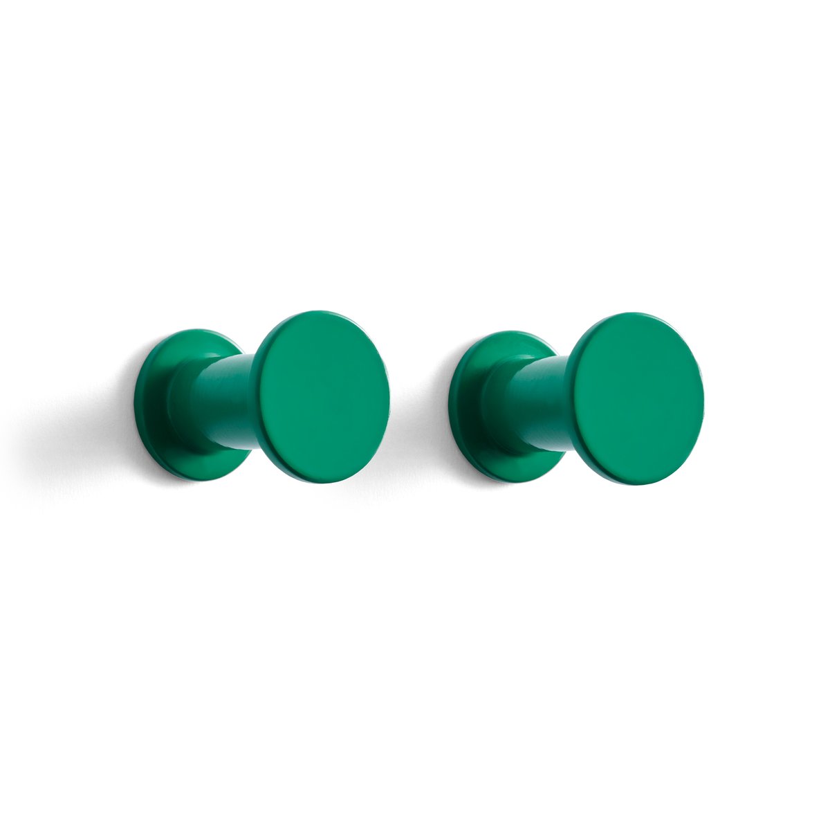 HAY Crochets Bolt 2,8 cm, lot de 2 Green | Design Scandinave | Crochets & Portemanteaux muraux | Vert
