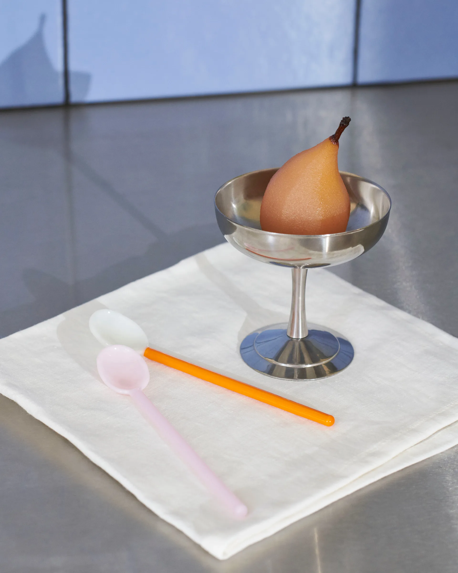 Cuillère à glace Duo lot de 2, Light pink-bright orange HAY