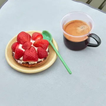 Cuillère en verre Mono Lot de 2 - Sky blue-green - HAY