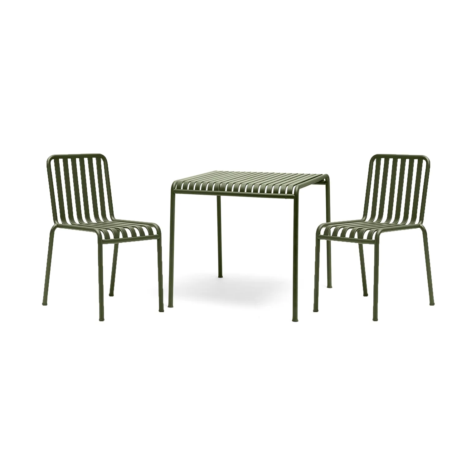 Ensemble de repas Palissade 2 chaises 82,5x90 cm - Olive,  HAY