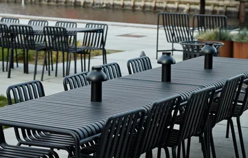 Ensemble de repas Palissade 4 chaises 170x90 cm - Anthracite - HAY