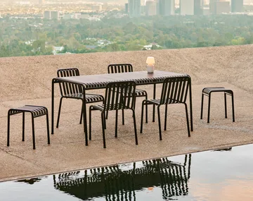 Ensemble de repas Palissade 4 chaises 170x90 cm - Anthracite - HAY