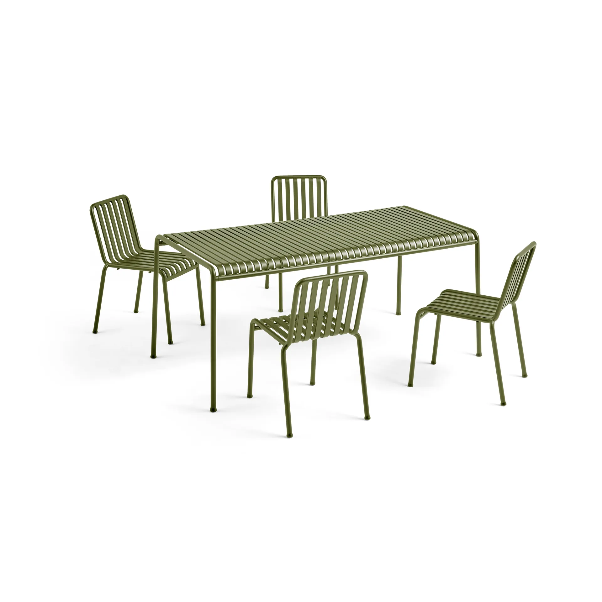 Ensemble de repas Palissade 4 chaises 170x90 cm - Olive,  HAY