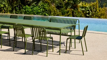 Ensemble de repas Palissade 4 chaises 170x90 cm - Olive - HAY