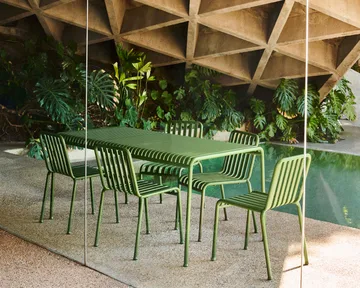 Ensemble de repas Palissade 4 chaises 170x90 cm - Olive - HAY