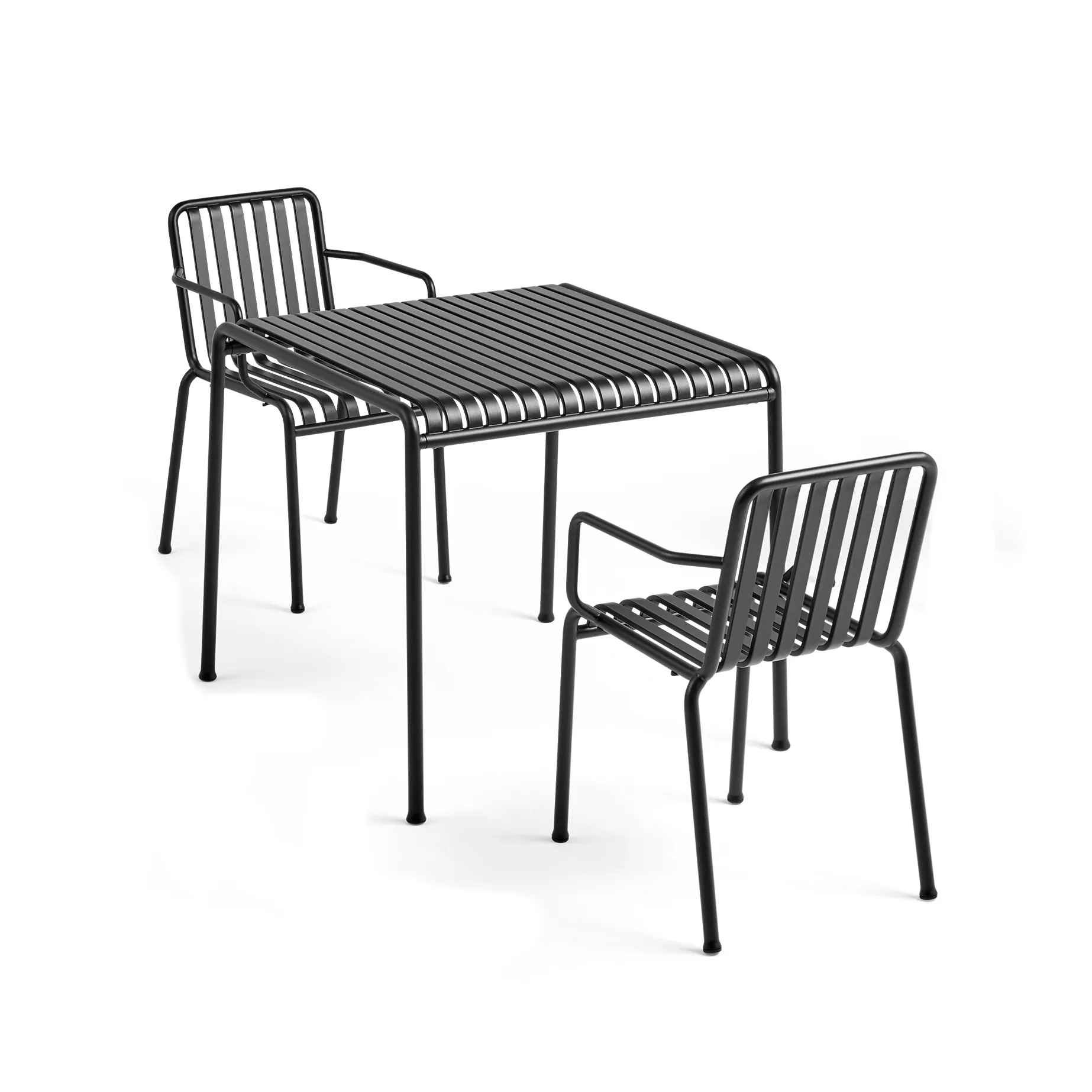Ensemble de salle à manger Palissade 2 fauteuils 82,5x90 cm anthracite,  HAY