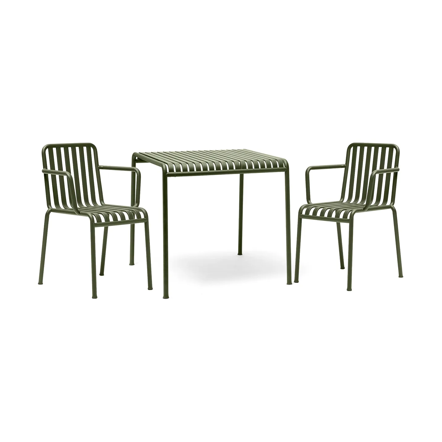 Ensemble de salle à manger Palissade 2 fauteuils 82,5x90 cm olive,  HAY
