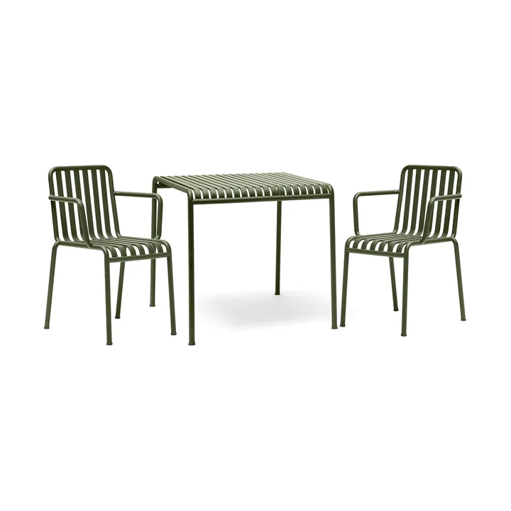 Ensemble de salle à manger Palissade 2 fauteuils 82,5x90 cm olive - HAY