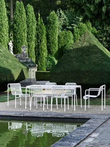 Ensemble de salle à manger Palissade 4 chaises 170x90 cm cream white - HAY