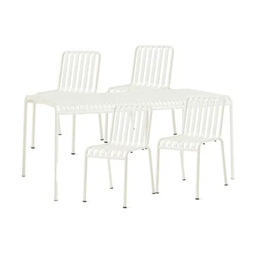 Ensemble de salle à manger Palissade 4 chaises 170x90 cm cream white - HAY