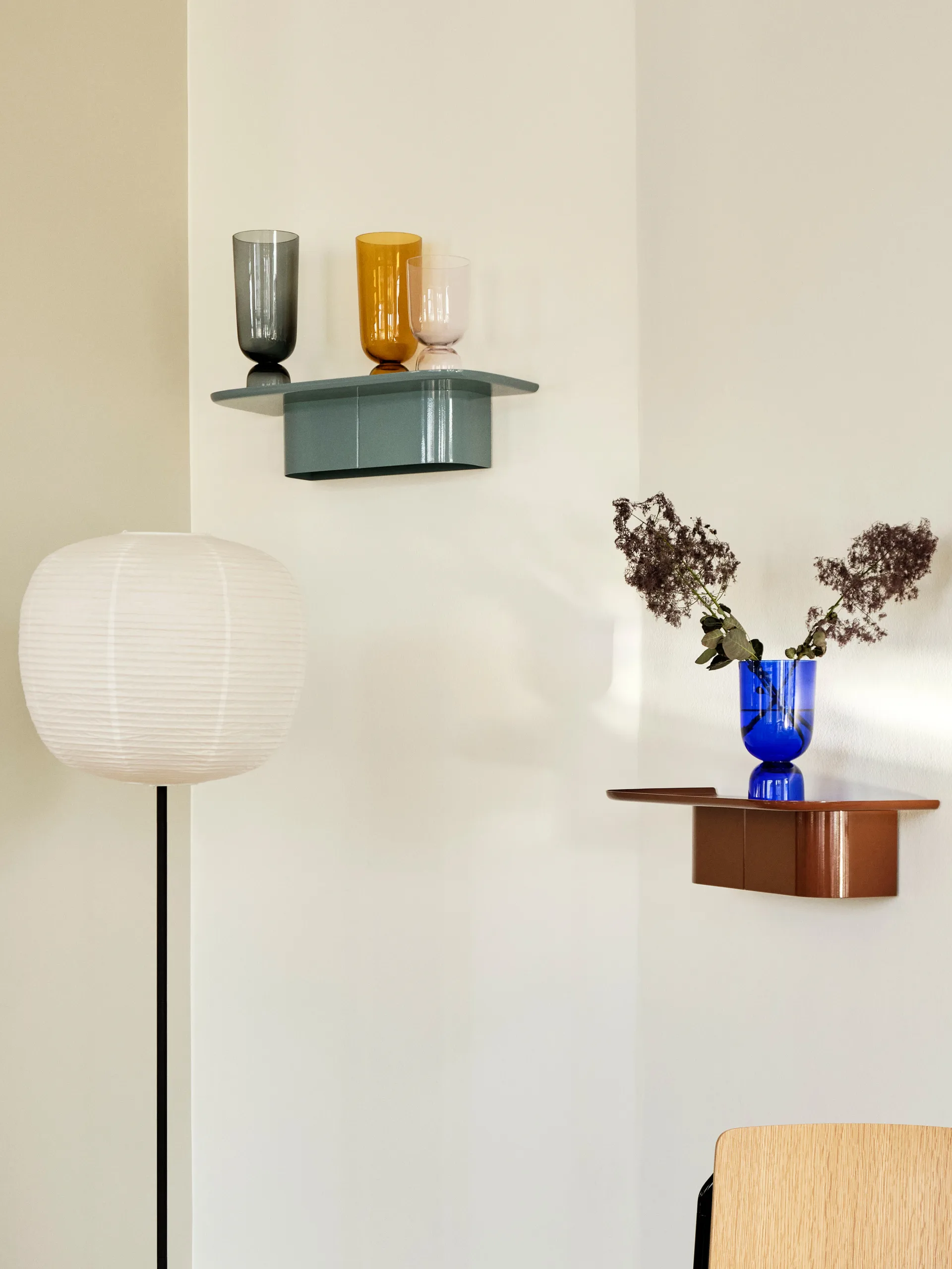 Étagère murale Korpus 4 hook M, Cream HAY