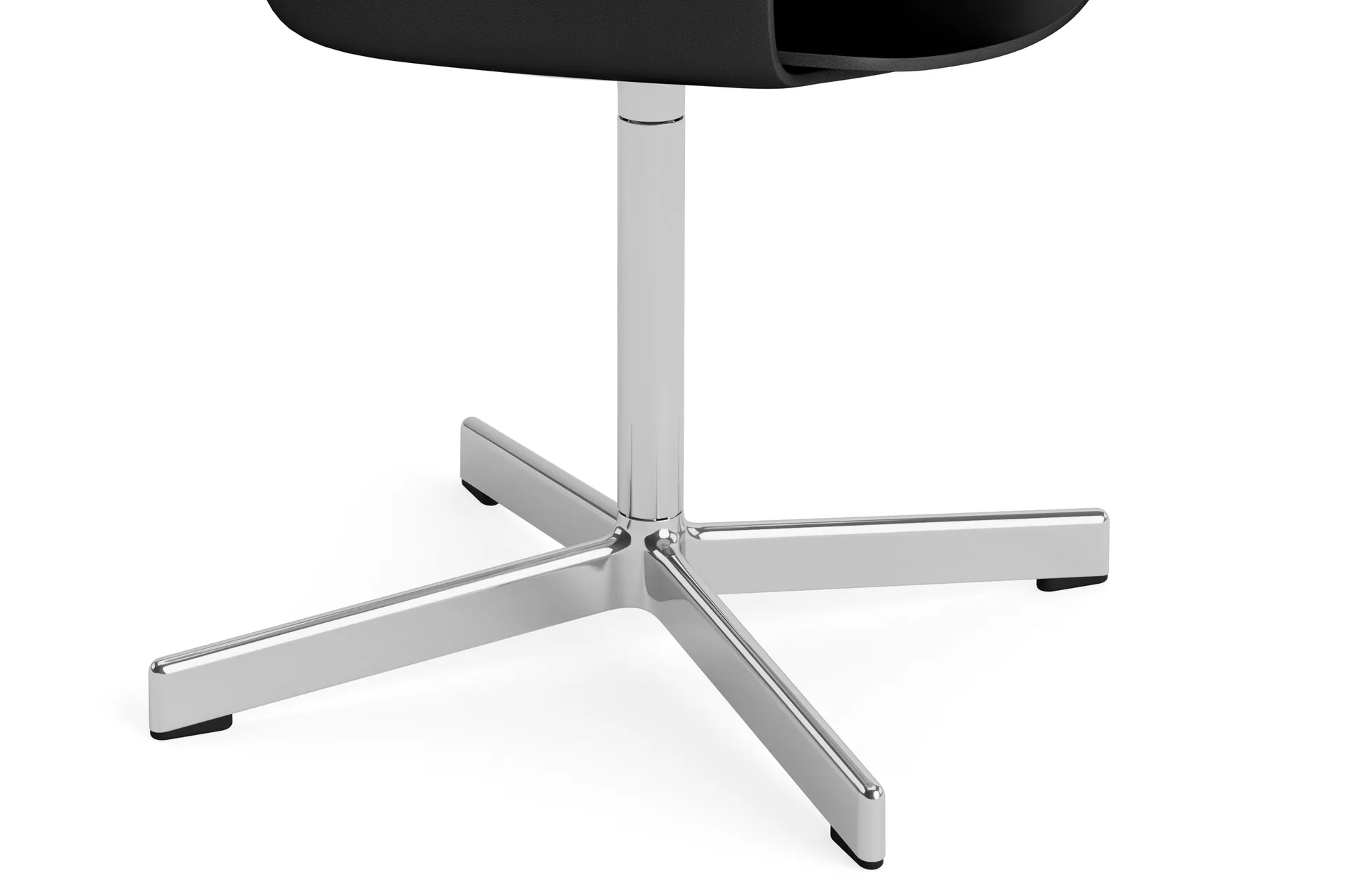 Fauteuil de bureau Layout Armchair 231, Black aluminium poli base pivotante 4 étoiles HAY