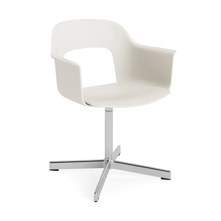 Fauteuil de bureau Layout Armchair 231 - Cream white aluminium poli base pivotante 4 étoiles - HAY