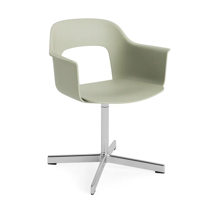 Fauteuil de bureau Layout Armchair 231 - Pastel green aluminium poli base pivotante 4 étoiles - HAY