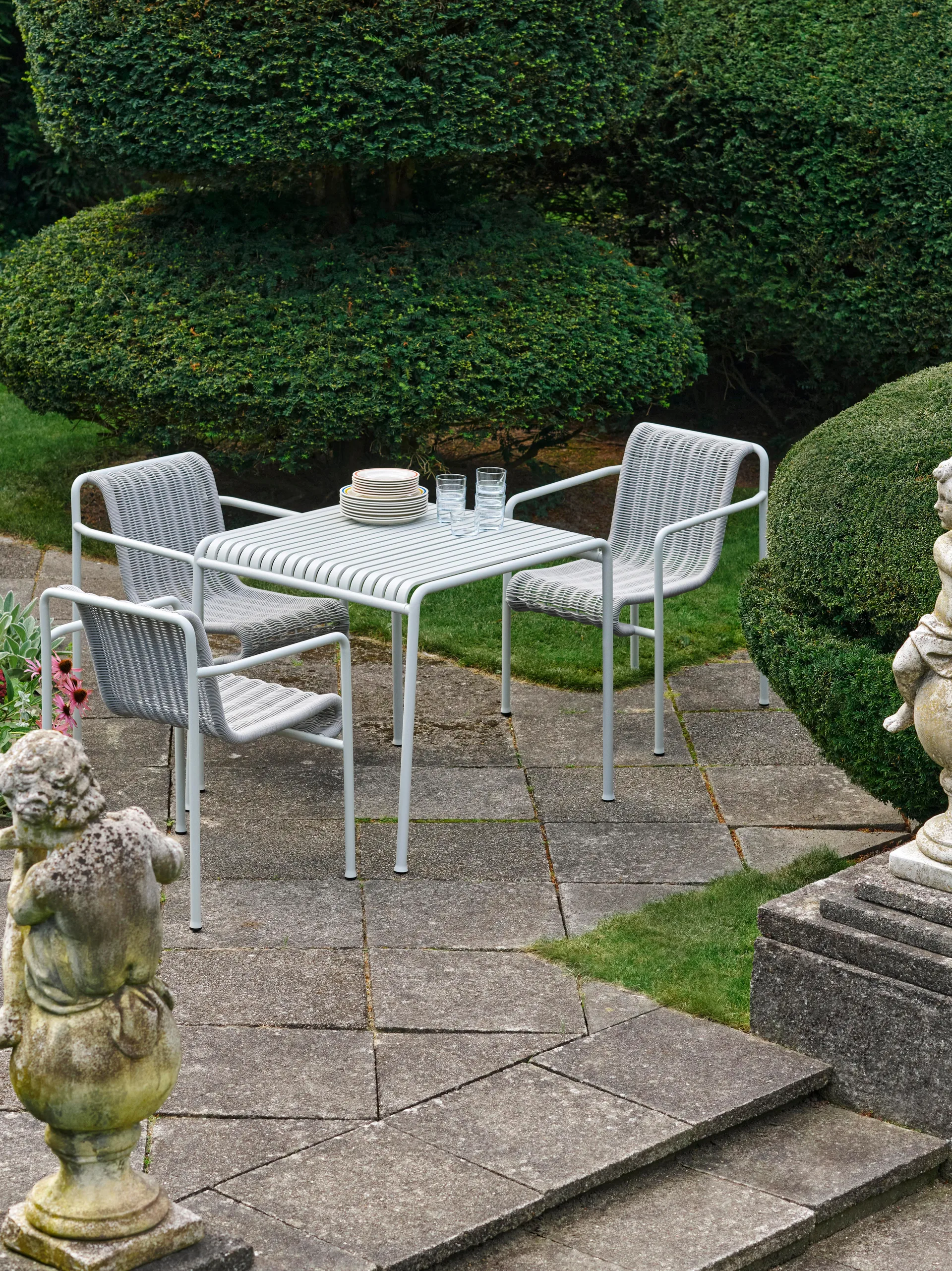 Fauteuil Dining Palissade Cord HAY, Sky grey HAY