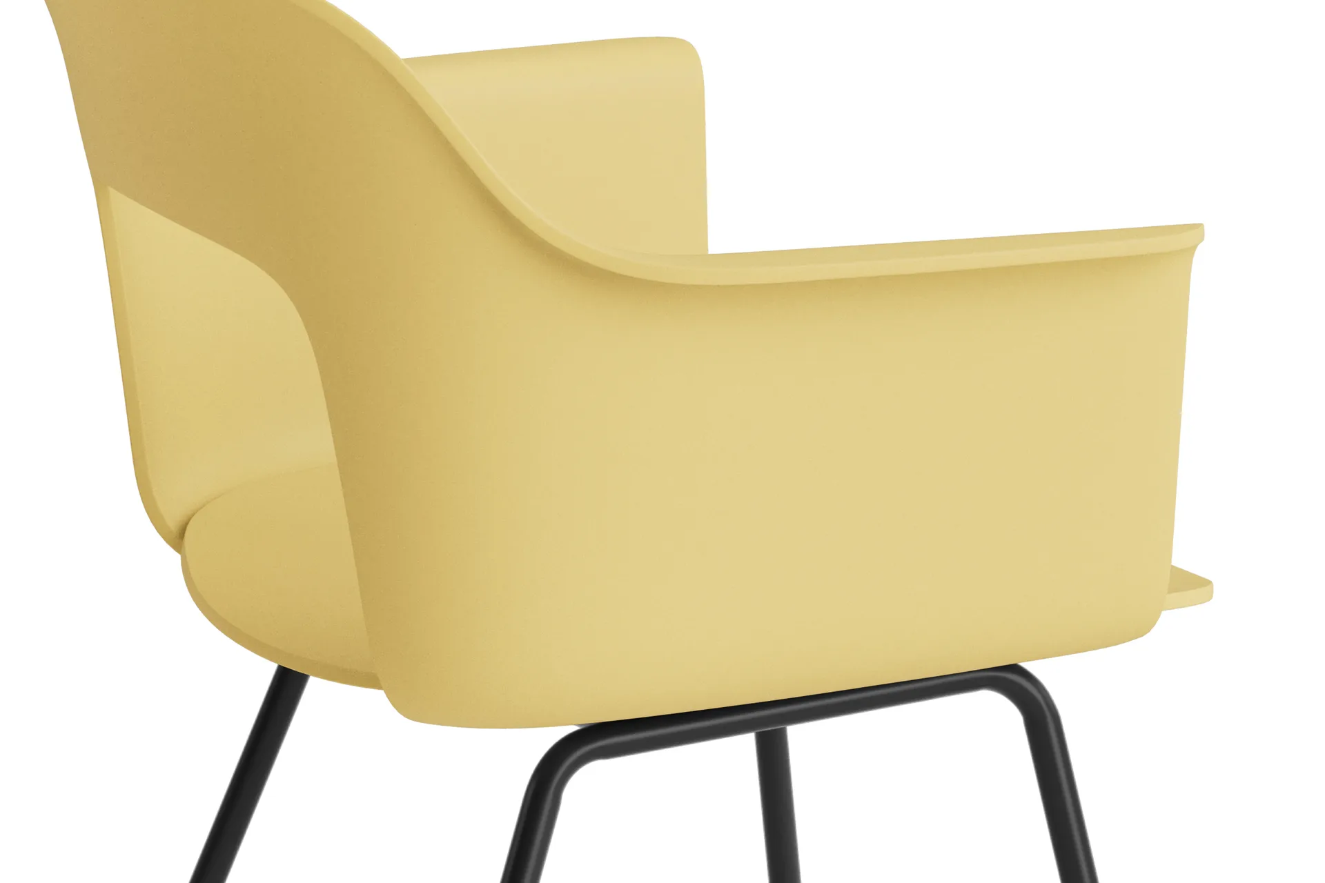 Fauteuil Layout Armchair 211, Biscotti acier noirci HAY