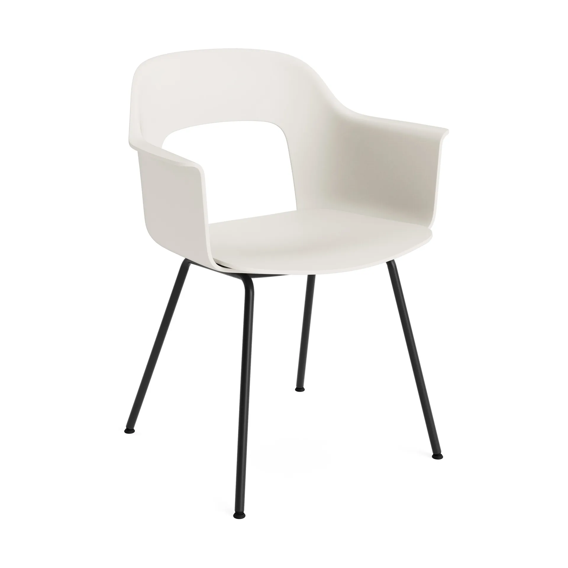 Fauteuil Layout Armchair 211, Cream white acier noirci HAY
