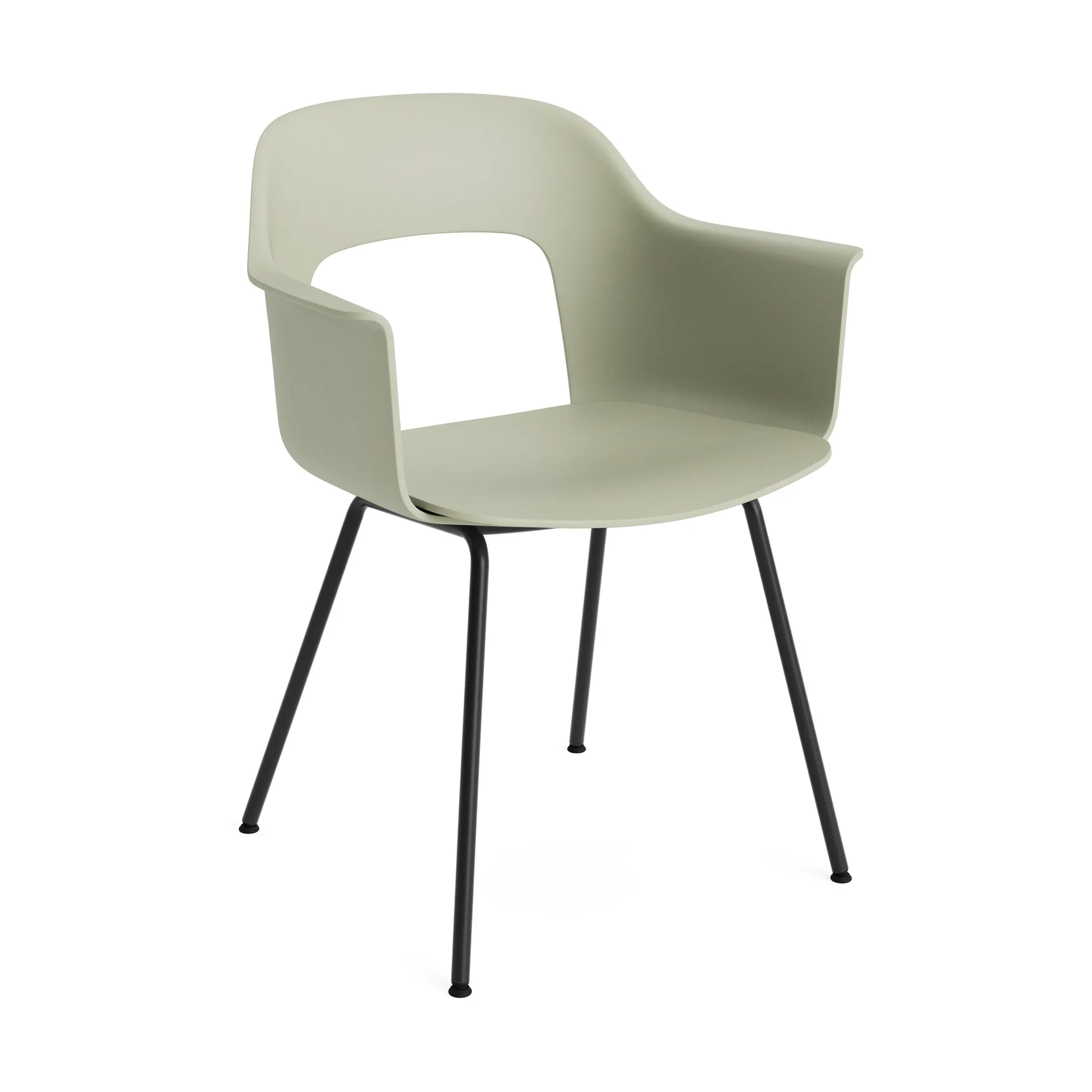 Fauteuil Layout Armchair 211, Pastel green acier noirci HAY