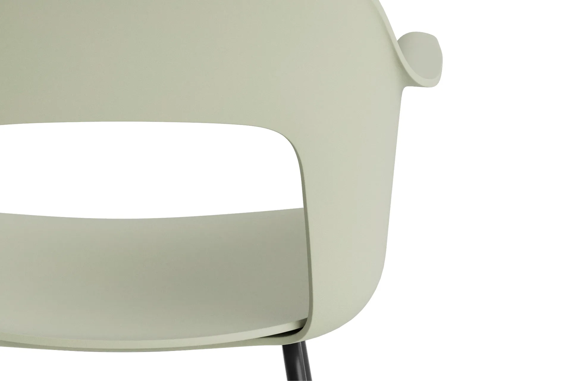 Fauteuil Layout Armchair 211, Pastel green acier noirci HAY