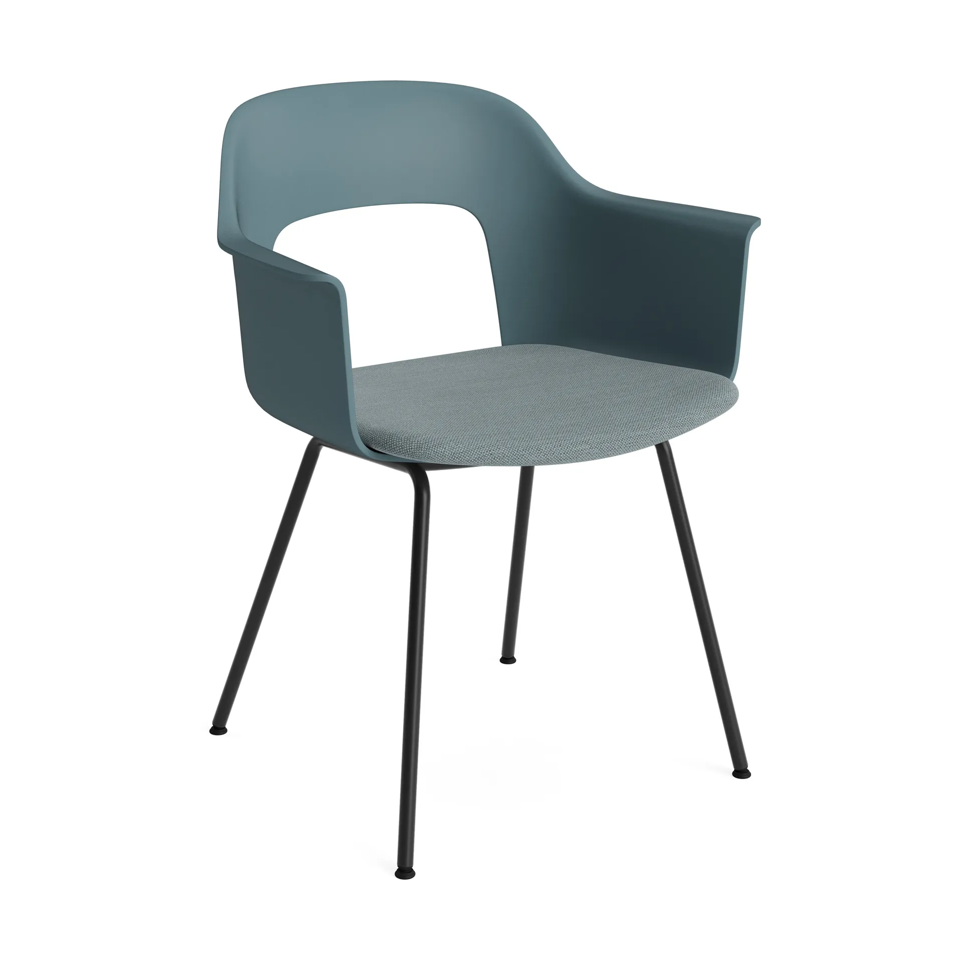 Fauteuil Layout Armchair 213, Mode 045 Ocean acier noirci HAY