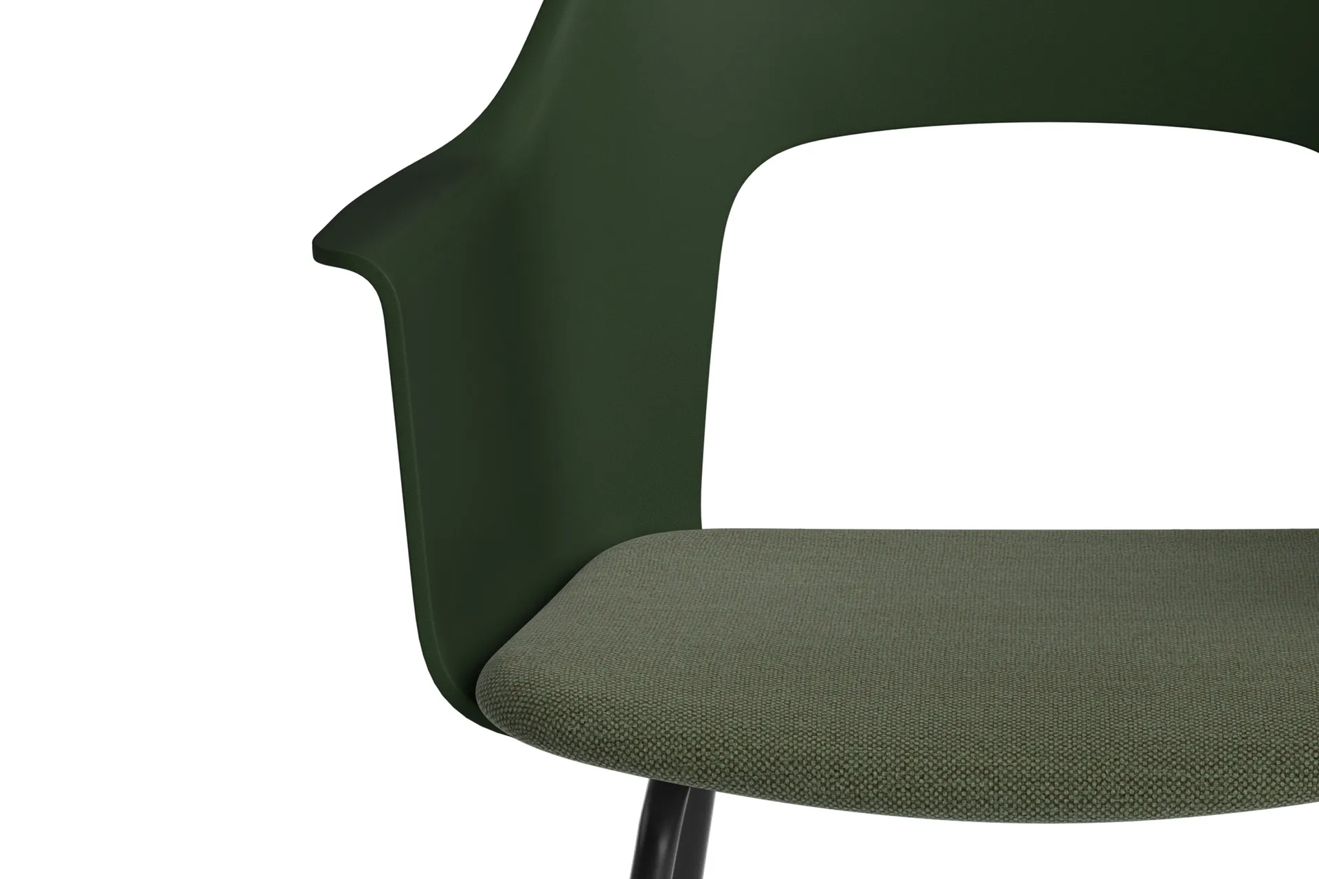 Fauteuil Layout Armchair 213, Mode 072 Bottle green acier noirci HAY